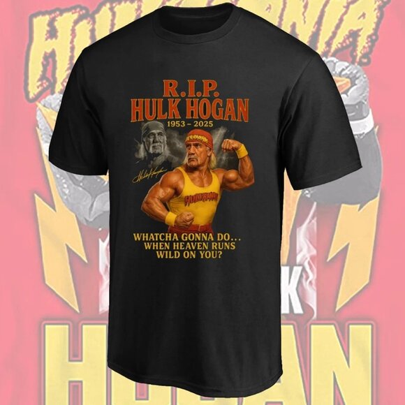 Hulk Hogan Memorial T-Shirt Wrestling Tribute Fan Tee 91 - Picture 1 of 5